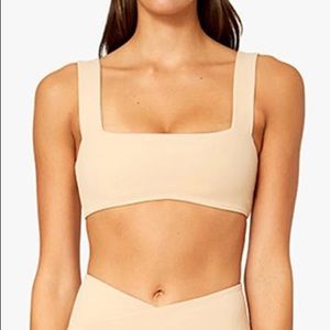 WeWoreWhat Tan Sports Bra